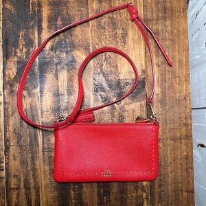 Small Red Coach Crossbody Purse